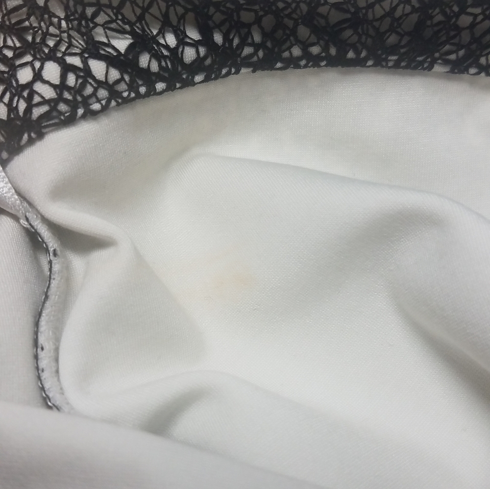 Sheri Bodell Abstract Threaded Black And White Sh… - image 5